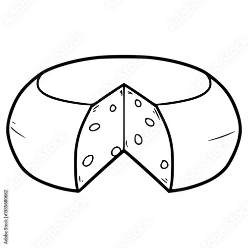 cheese illustration hand drawn outline vector