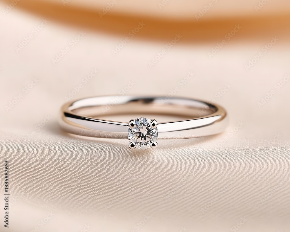 Thin platinum wedding ring with a single, tiny diamond, symbolizing understated elegance and minimal design Thin platinum wedding ring with a single, tiny diamond, symbolizing understated elegance and minimal design