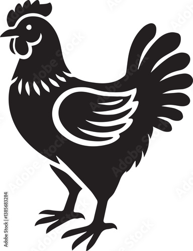 rooster vector illustration, rooster vector logo vector, rooster vector silhouette vector full body