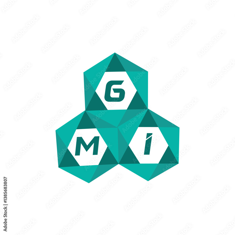 Obraz premium GMI creative minimalist letter logo. GMI unique vector initials alphabet letter logo design