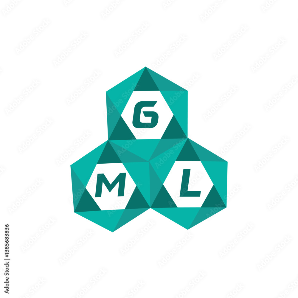 Obraz premium GML creative minimalist letter logo. GML unique vector initials alphabet letter logo design