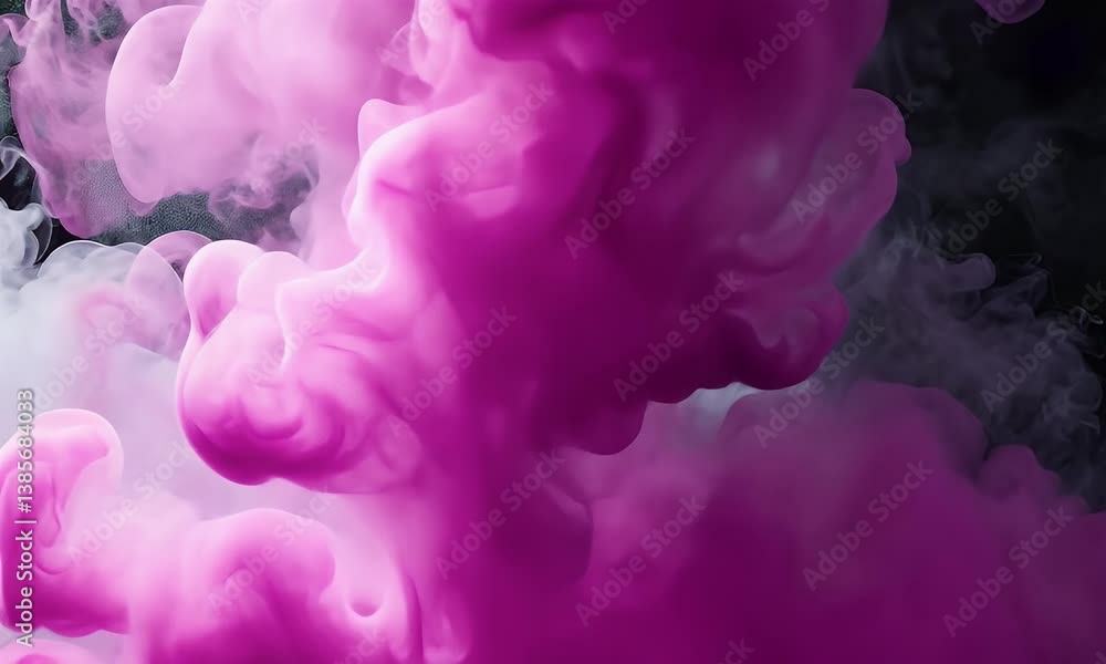 Abstract, ethereal cloud of bright pink smoke against a dark background, flowing like soft, vibrant cotton candy Abstract, ethereal cloud of bright pink smoke against a dark background, flowing like soft, vibrant cotton candy