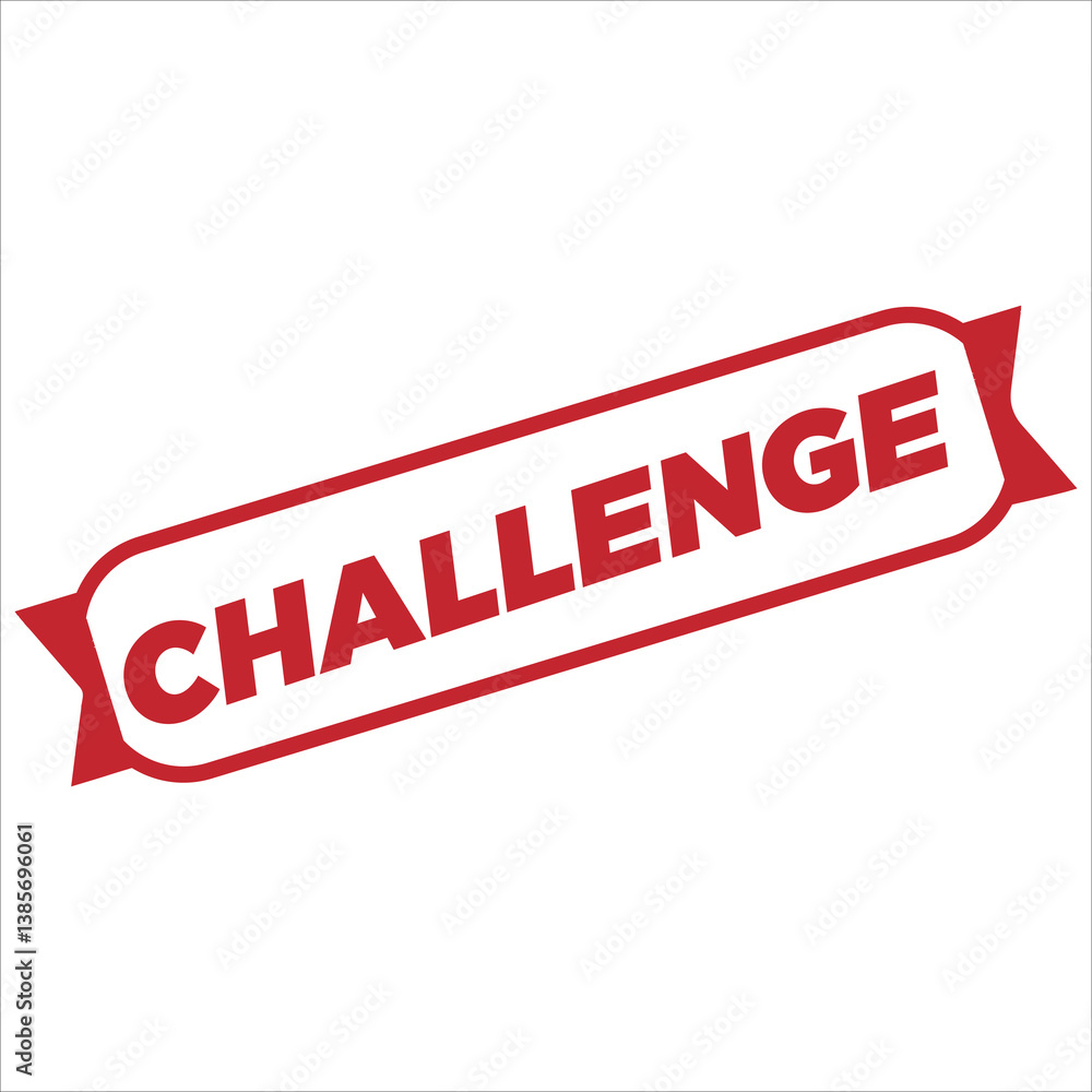 Fototapeta premium Challenge Made Rubber Stamp Seal