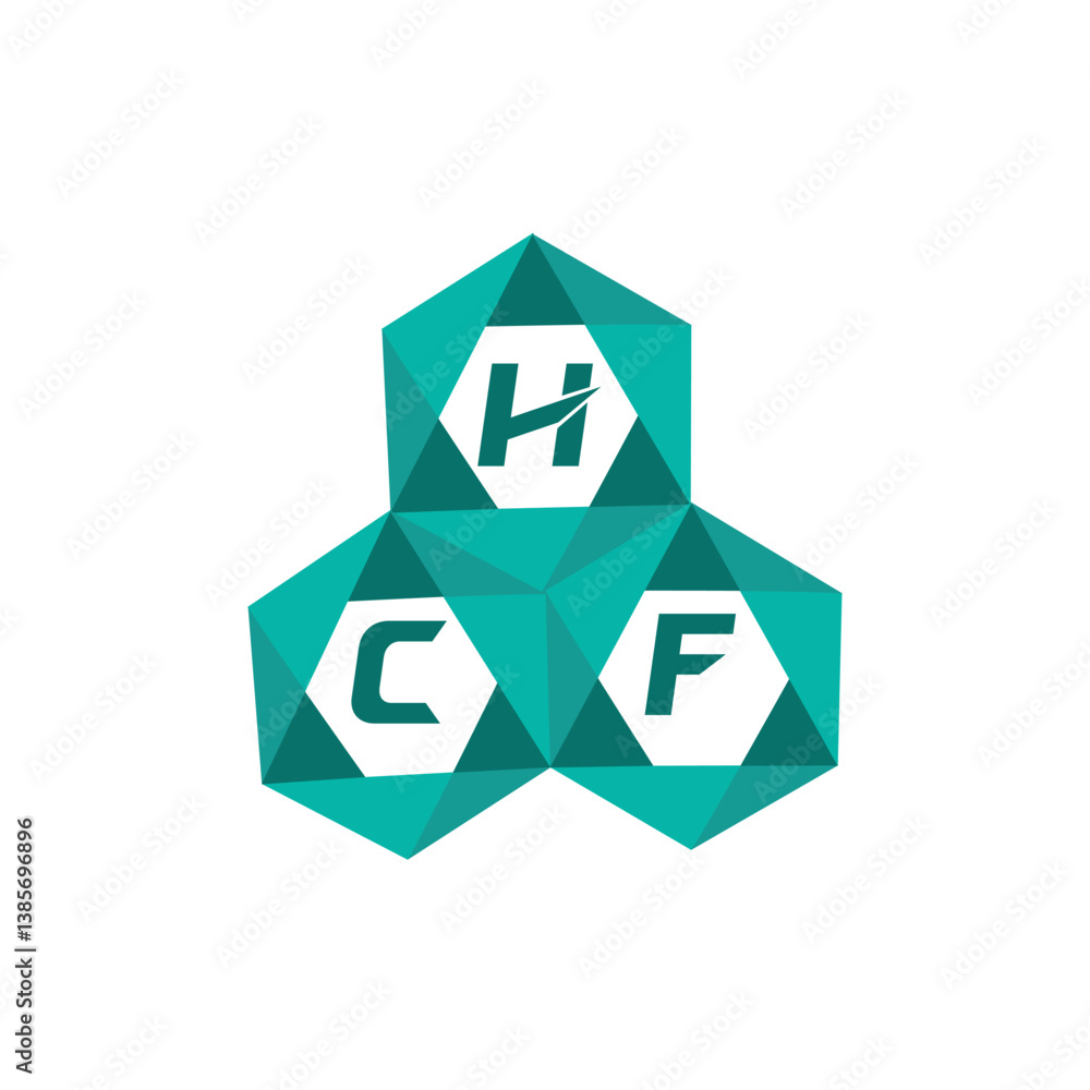 HCF creative minimalist letter logo. HCF unique vector initials alphabet letter logo design HCF creative minimalist letter logo. HCF unique vector initials alphabet letter logo design