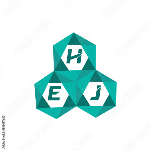 HEJ creative minimalist letter logo. HEJ unique vector initials alphabet letter logo designHEJ creative minimalist letter logo. HEJ unique vector initials alphabet letter logo design