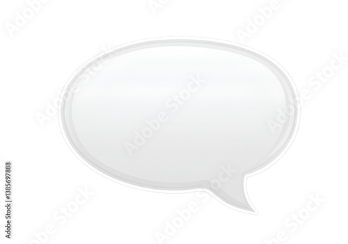 white speech bubble on a transparent background