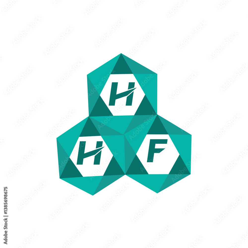 HHF creative minimalist letter logo. HHF unique vector initials alphabet letter logo design HHF creative minimalist letter logo. HHF unique vector initials alphabet letter logo design