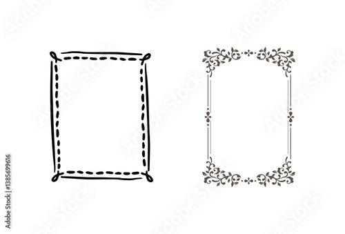 Set calligraphic ornamental frame collection