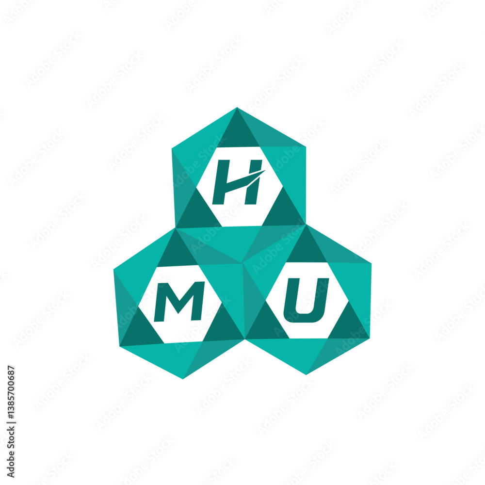 HMU creative minimalist letter logo. HMU unique vector initials alphabet letter logo design HMU creative minimalist letter logo. HMU unique vector initials alphabet letter logo design