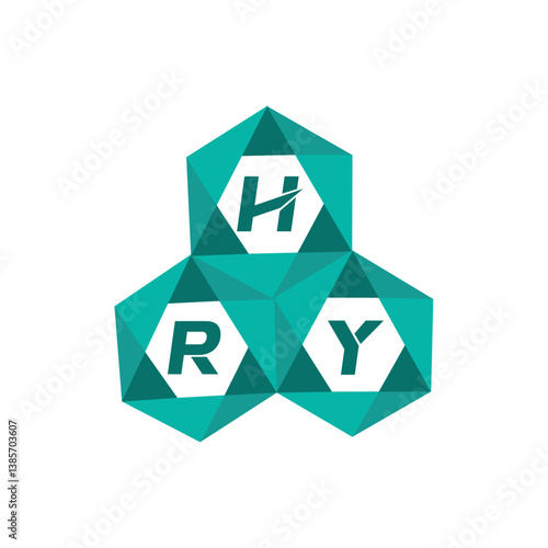 HRY creative minimalist letter logo. HRY unique vector initials alphabet letter logo design