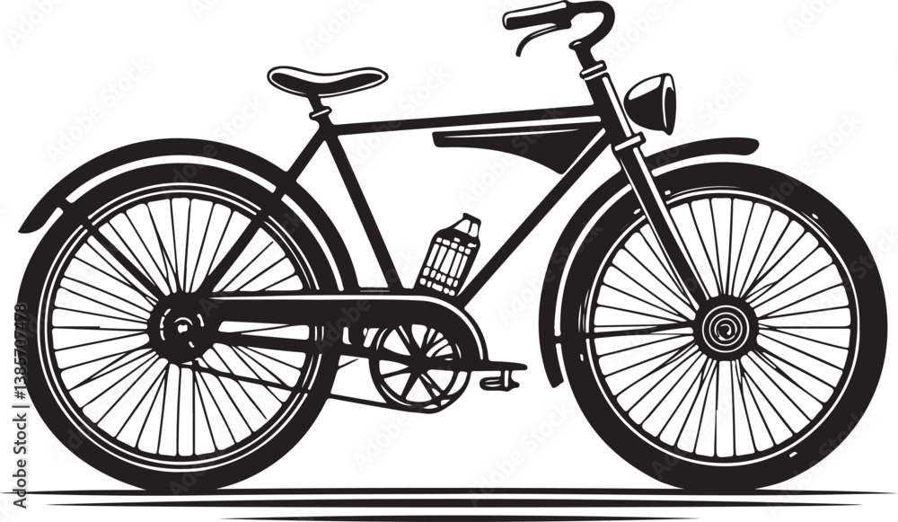 Fototapeta premium Bicycle Silhouette Vector Icon Design 