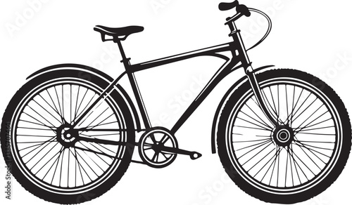 Bicycle Silhouette Vector Icon Design
