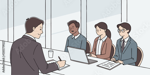 Professional Business Job Interview Scene