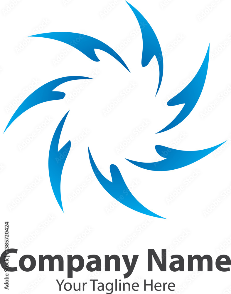 abstract round swirl logo abstract round swirl logo