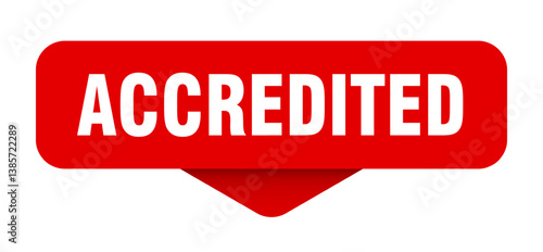 accredited sticker. accredited sign on transparent background