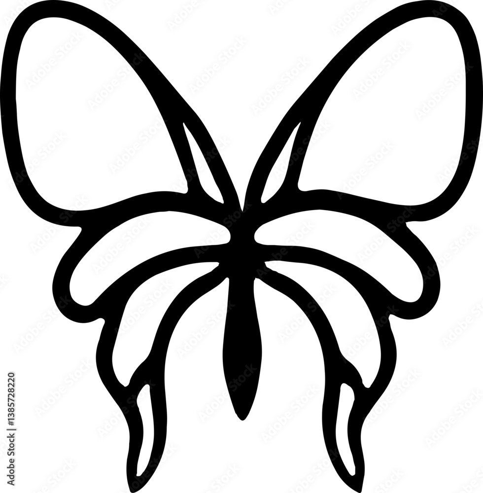 Angel Wings Tribal Tattoo Style