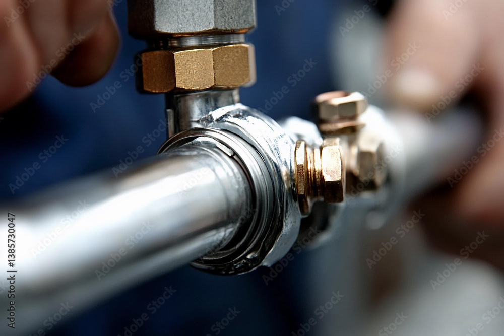 Emergency plumber addresses significant water leak during urgent repair in a residential setting Emergency plumber addresses significant water leak during urgent repair in a residential setting