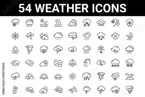 weather icons collection set for apps and websites