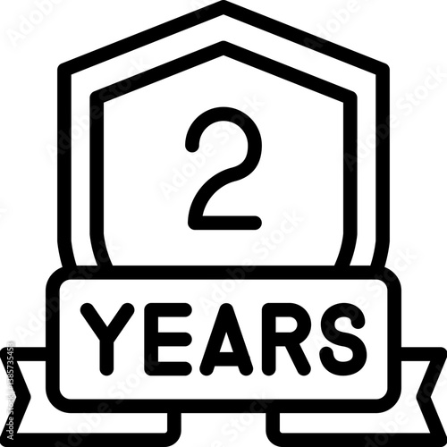 2 years warranty icon