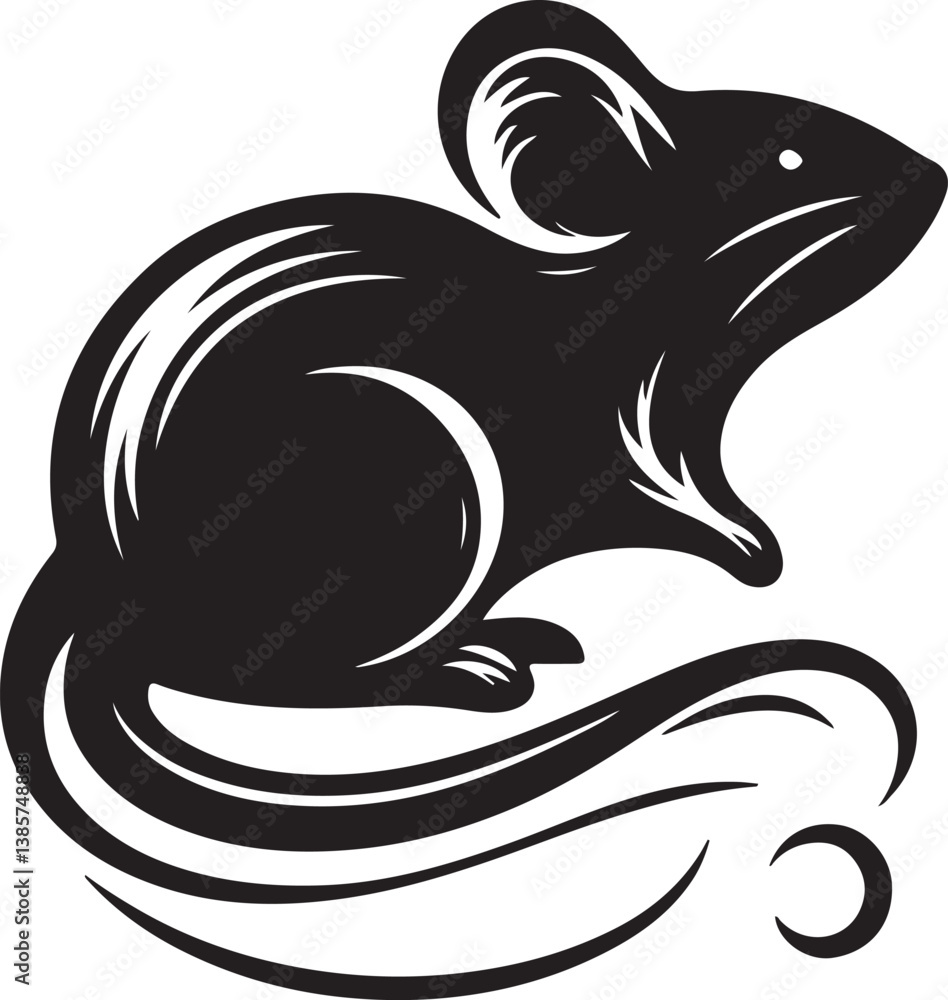 Obraz premium Rat Vector silhouette