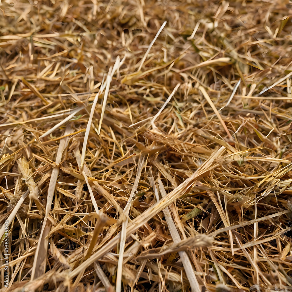 Sun-Kissed Hay Texture: A close-up capture reveals the intricate texture of dry hay, bathed in warm sunlight, showcasing nature's simplicity and rustic charm. Sun-Kissed Hay Texture: A close-up capture reveals the intricate texture of dry hay, bathed in warm sunlight, showcasing nature's simplicity and rustic charm.