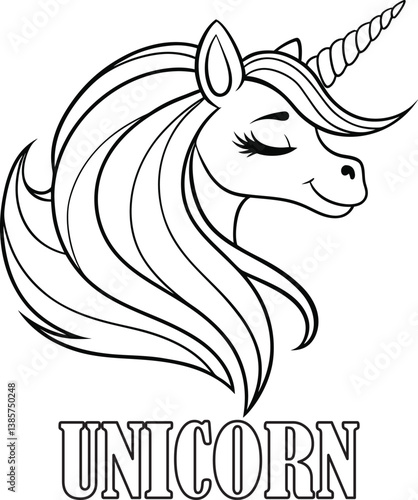  a Unicorn Coloring Page