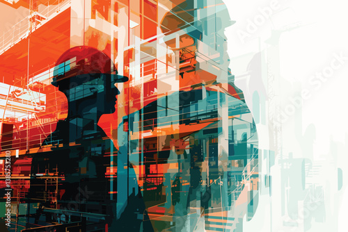 Heavy-duty industrial engineers stand in a pipeline manufacturing facility using digital tablet computers for the construction of products to transport oil, gas and fuel.