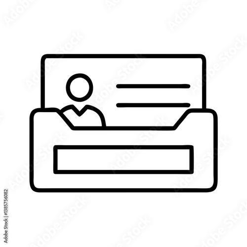 Business card holder icon vector design for contact information and professional networking and communication needs