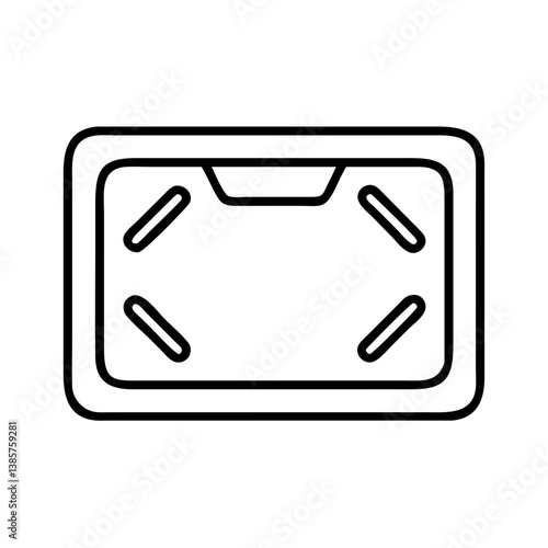 Outline vector graphic of a bathtub with jets for relaxation and spa treatments available online now here