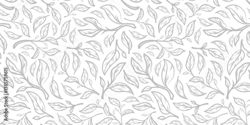 tea leaves pattern background. green leaves vector pattern background. Green tea leaf seamless pattern. seamless patterns with green leaves of tea.