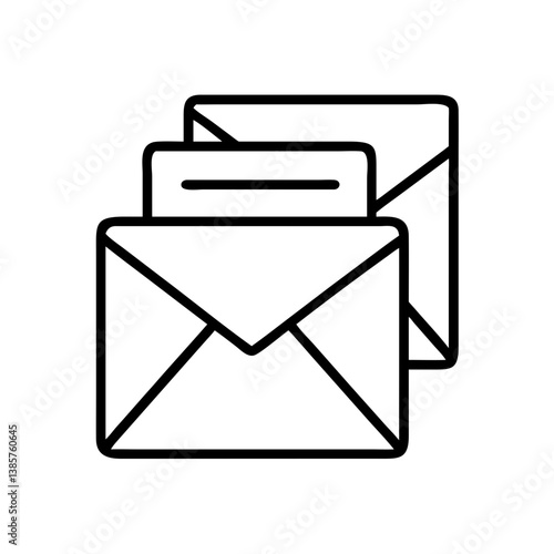 Mail envelope icon vector illustration for email marketing and communication design element concept  char
