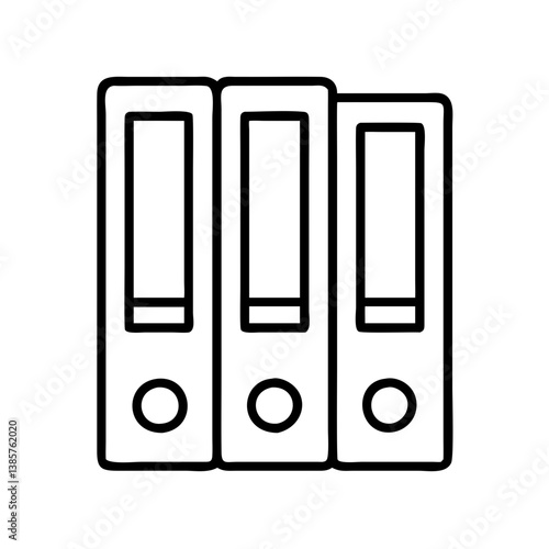 Three ring binders office supplies for document organization and file storage in a minimalist style design