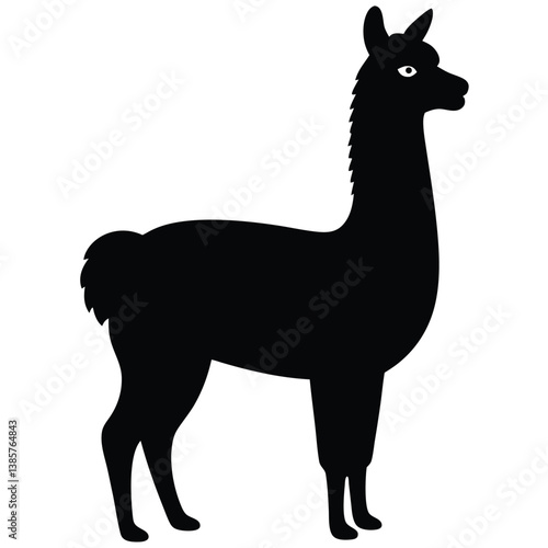 llama cartoon illustration vector design, Stylish llama silhouette set for creative artistic purposes, Llama illustration, minimalist llama vector, alpaca silhouette vector illustration, alpaca.