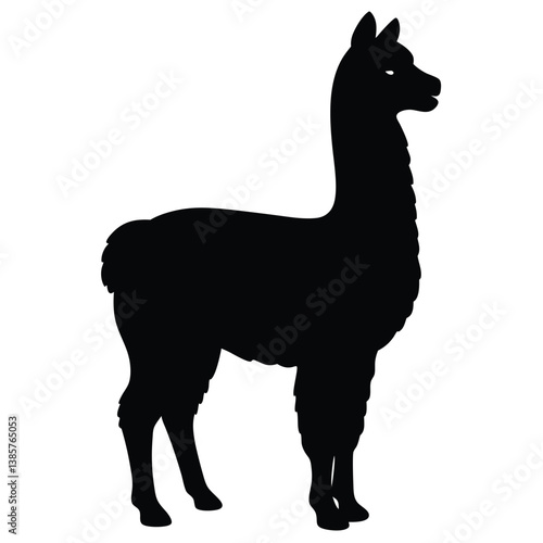 llama cartoon illustration vector design, Stylish llama silhouette set for creative artistic purposes, Llama illustration, minimalist llama vector, alpaca silhouette vector illustration, alpaca.