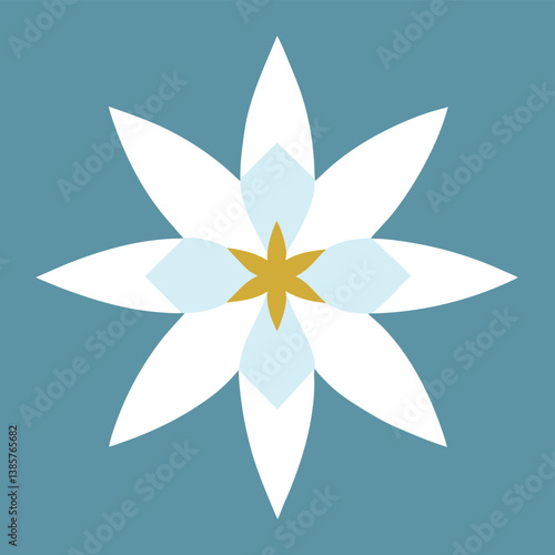 An edelweiss flower icon with fuzzy white petals.