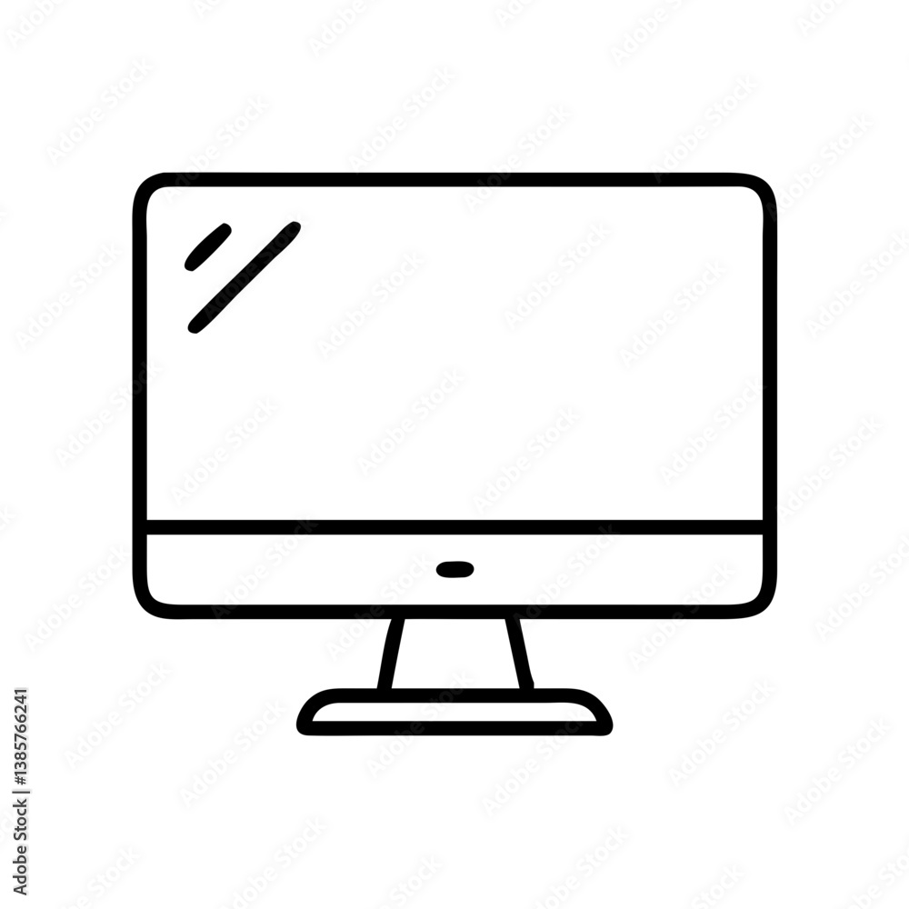 Modern desktop computer monitor vector icon for graphic design and ui design resources and web design projects Modern desktop computer monitor vector icon for graphic design and ui design resources and web design projects