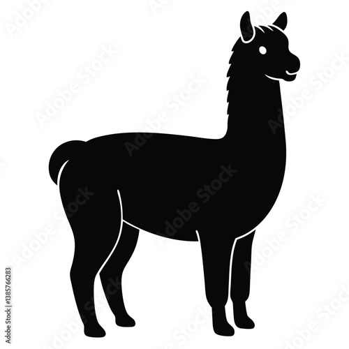 llama cartoon illustration vector design, Stylish llama silhouette set for creative artistic purposes, Llama illustration, minimalist llama vector, alpaca silhouette vector illustration, alpaca.
