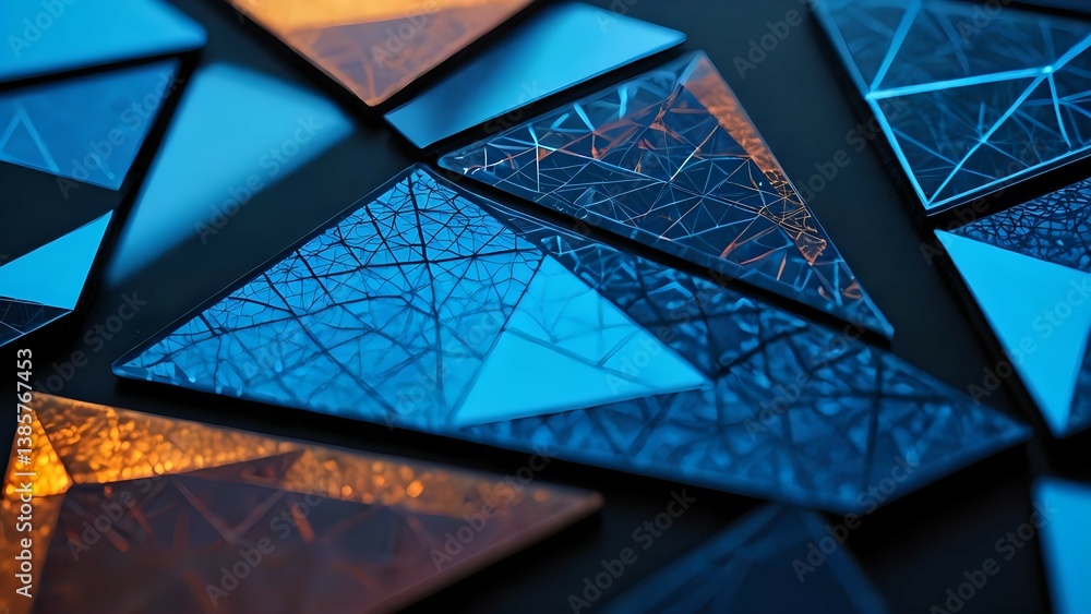 Fototapeta premium blue glass mosaic