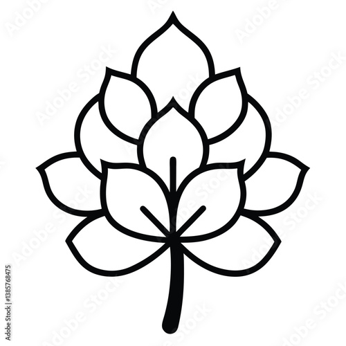 A pear tree flower icon with clustered white petals.