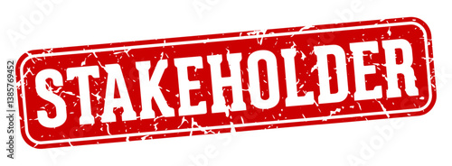 stakeholder rectangular sign. stakeholder stamp