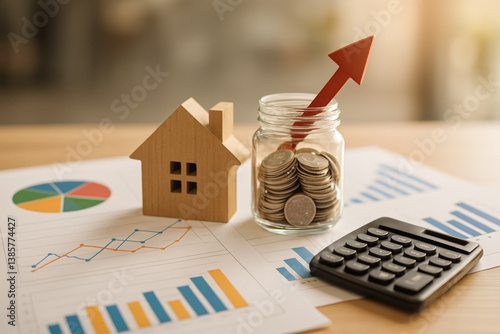 Growing Investment in Real Estate With Charts and Financial Planning Tools on...