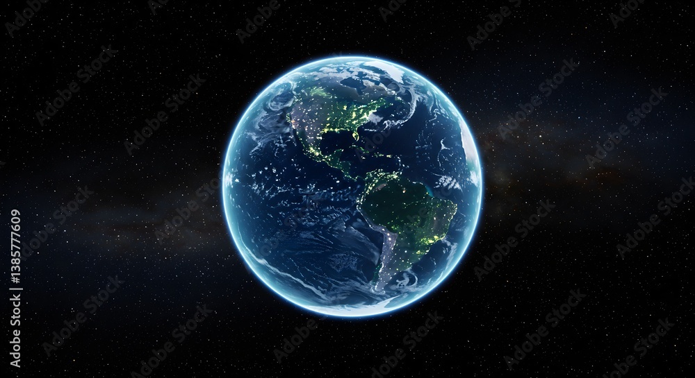 Obraz premium earth and moon