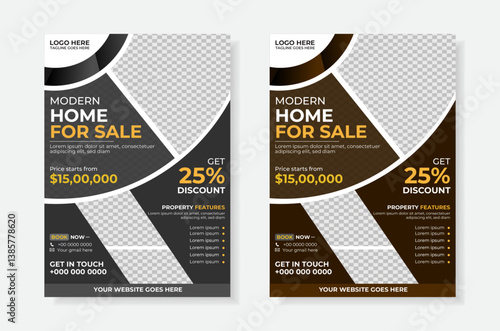Real estate flyer design template, Real Estate Home Sale Flyer, creative home for sale flyer, color a4 print ready flyer