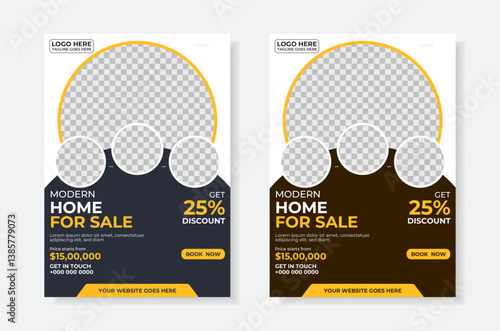 Real estate flyer design template, Real Estate Home Sale Flyer, creative home for sale flyer, color a4 print ready flyer