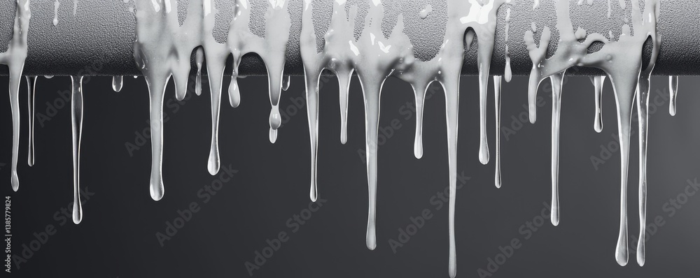 Dripping liquid creates a striking visual on a dark background. Dripping liquid creates a striking visual on a dark background.