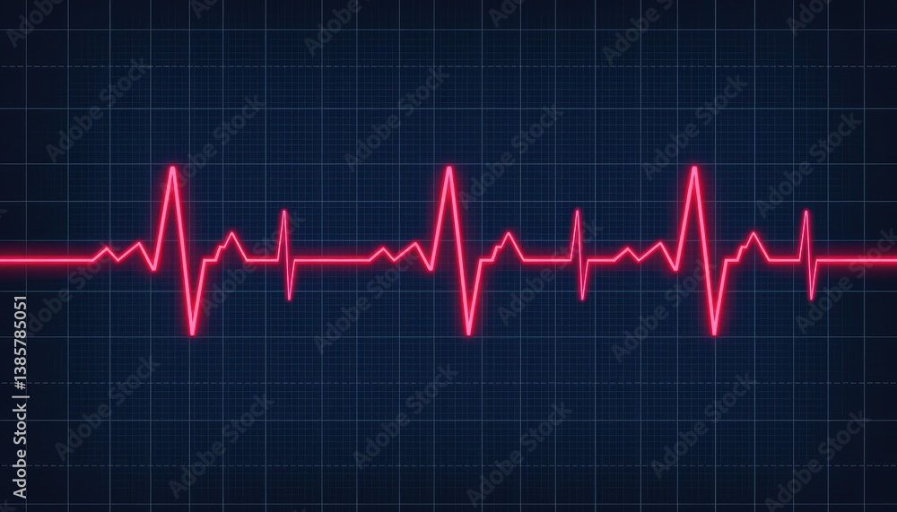 Naklejka premium Economic Pulse Line Visualizing the Heartbeat of the Market.