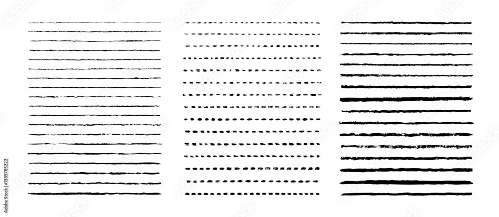 Set strike line. Black lines underline color isolated on white background. Patch hands pencil strips. Pen stripe brush strokes. Marker collection design. Grunge hand draw sketch. Vector illustration