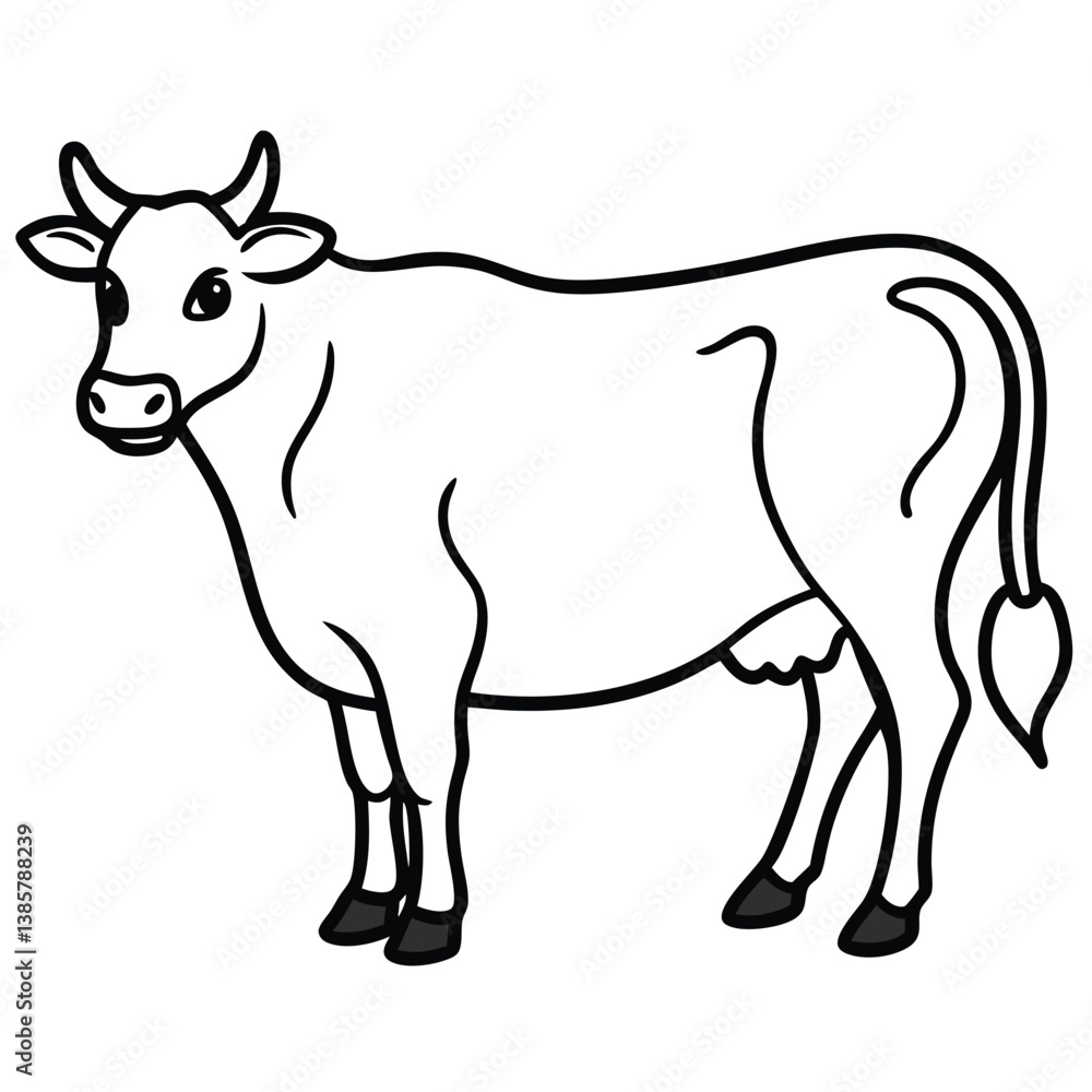 Fototapeta premium cow vector illustration