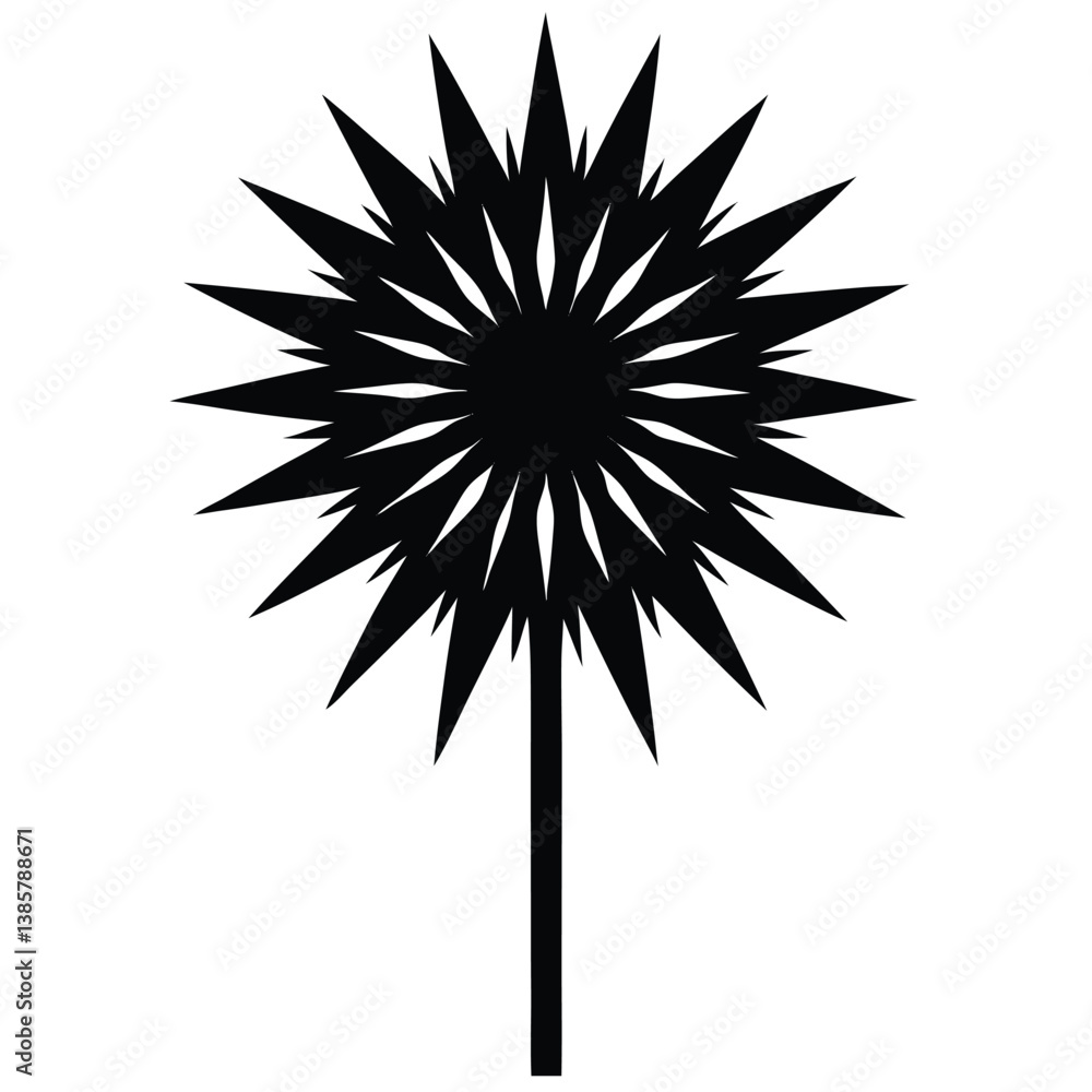 Fototapeta premium A blazing star flower icon
