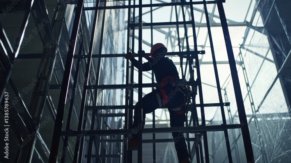 custom made wallpaper toronto digitalA construction worker setting up scaffolding at a building site. Featuring teamwork and coordination